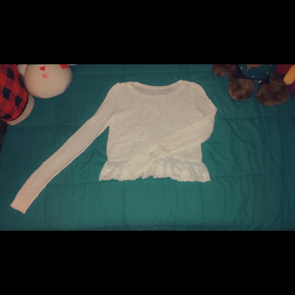 White lace shirt